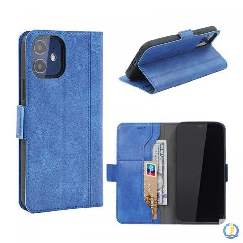 Retro leather phone case with side buckle